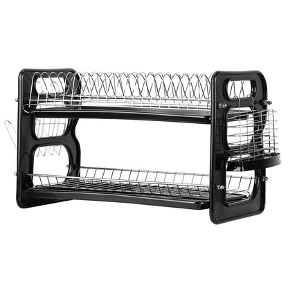 2-Tier Dish Drying Rack Drainboard Set DailySale