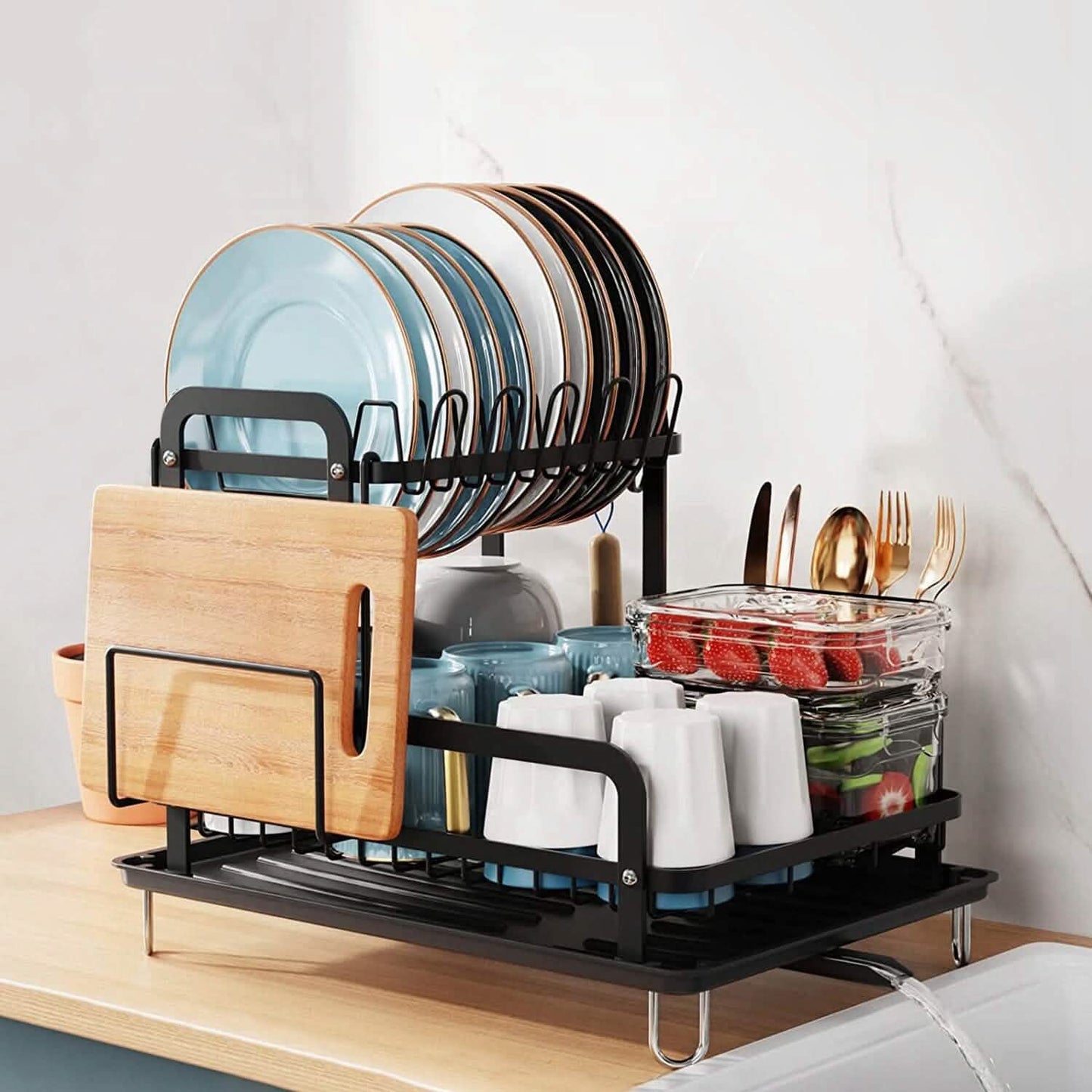 2-Tier Dish Drying Rack DailySale