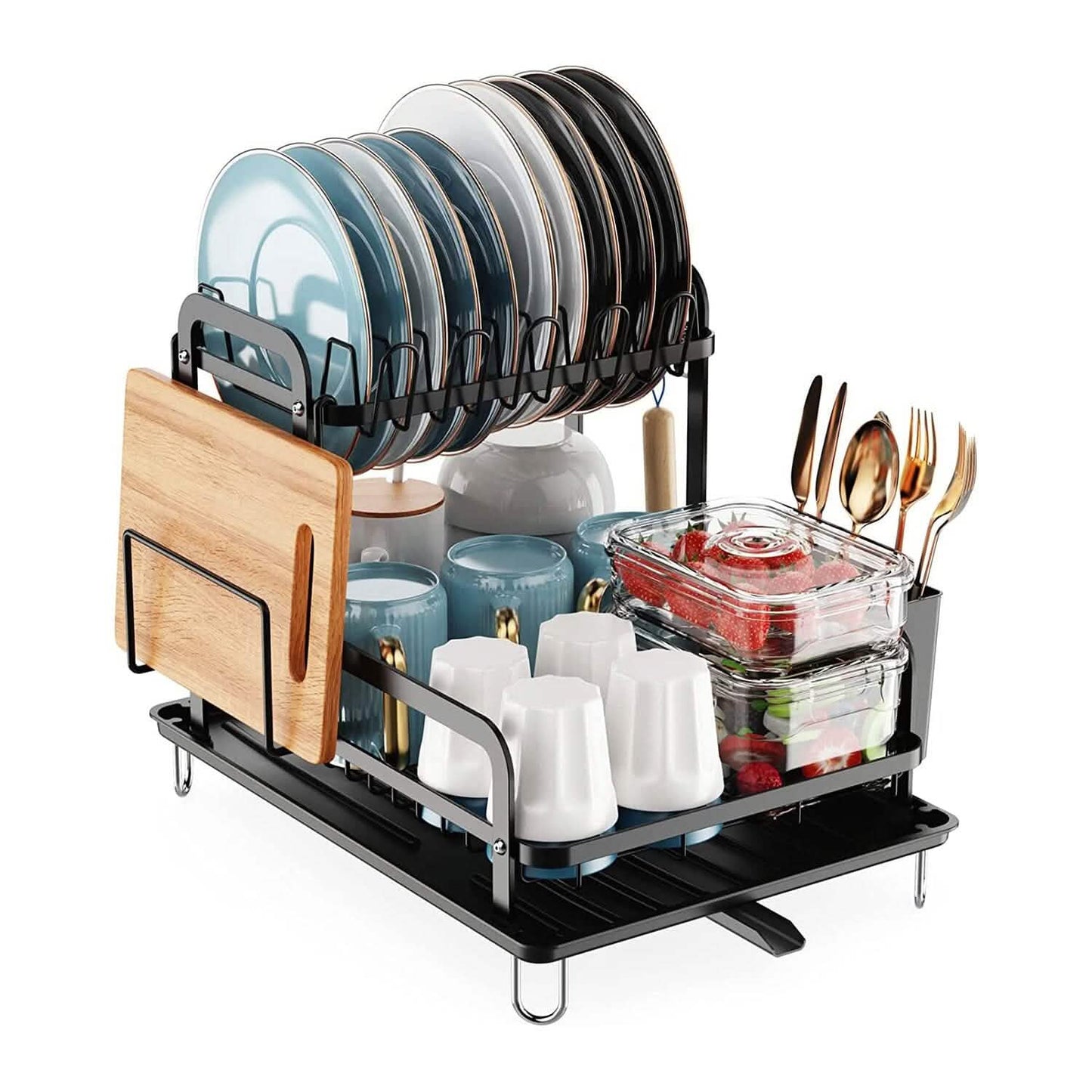 2-Tier Dish Drying Rack DailySale