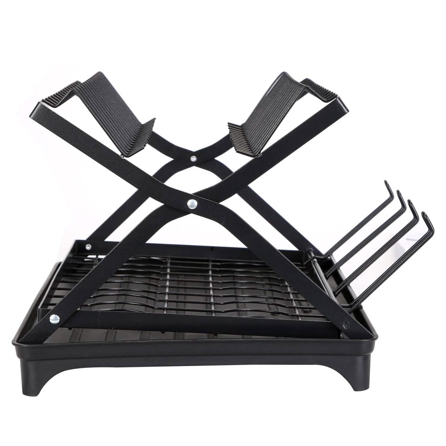 2-Tier Dish Drying Rack with Cup Holder and Drainboard DailySale
