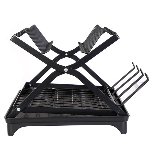 2-Tier Dish Drying Rack with Cup Holder and Drainboard DailySale