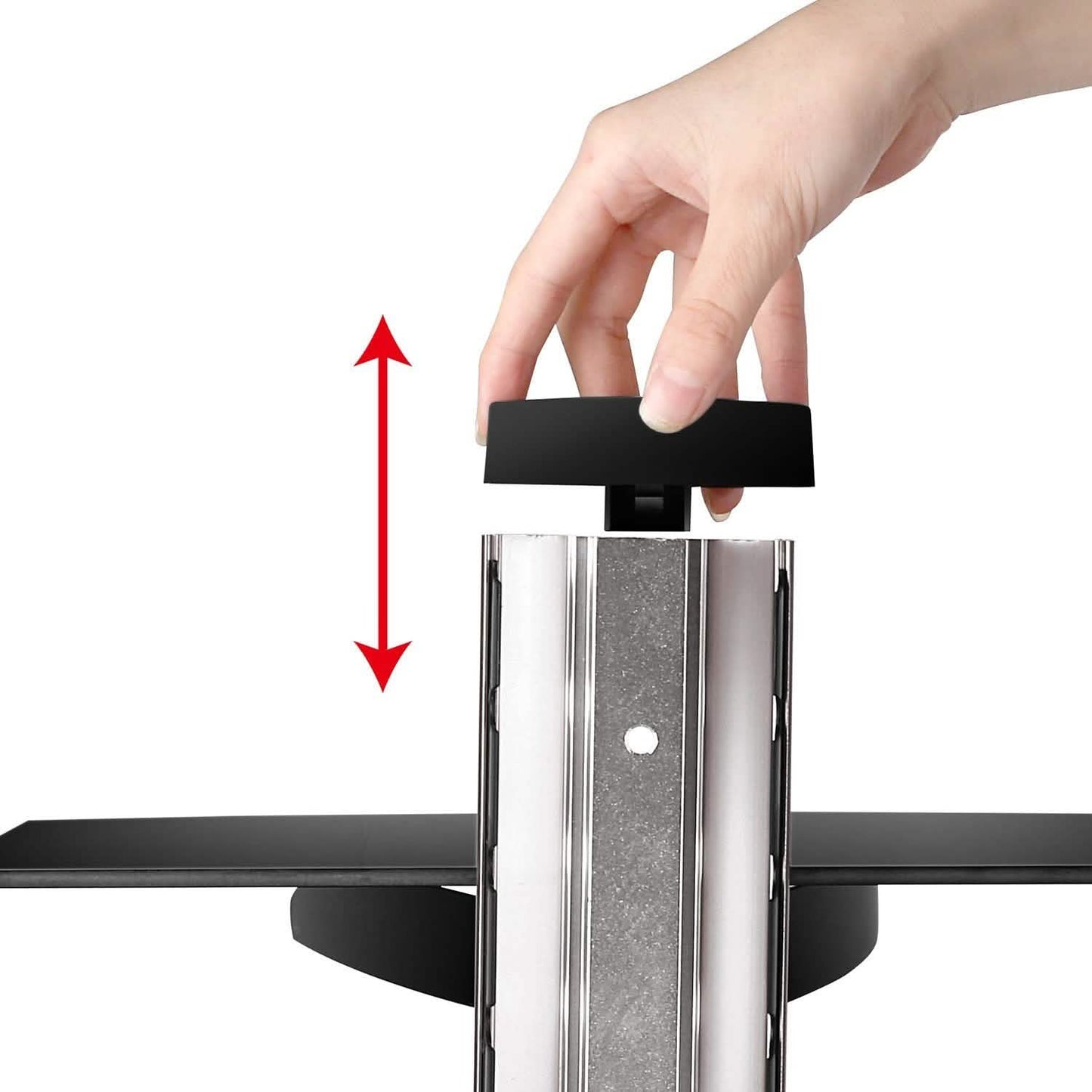 2 Tier Dual Glass Shelf Wall Mount DailySale