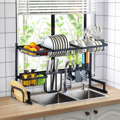 2-Tier Over the Sink Dish Drying Rack DailySale