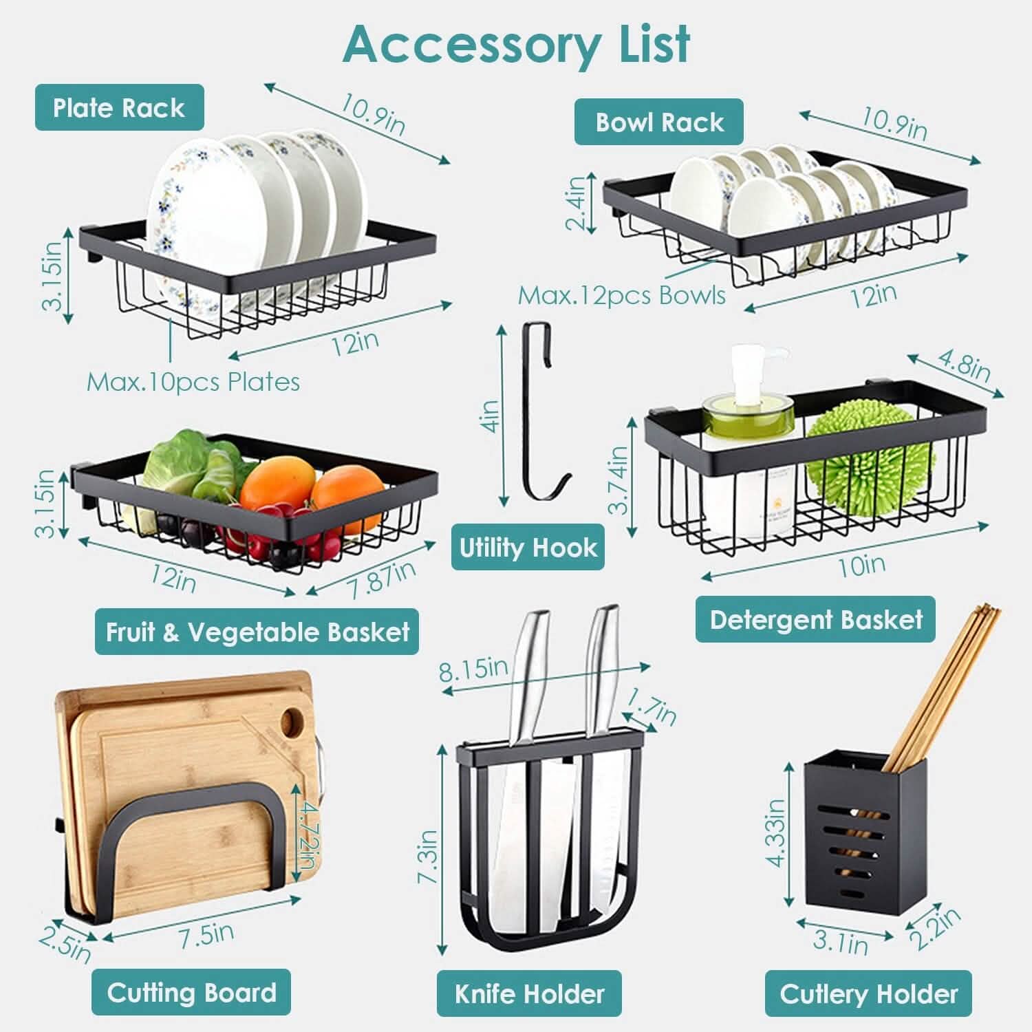 2-Tier Over the Sink Dish Drying Rack DailySale