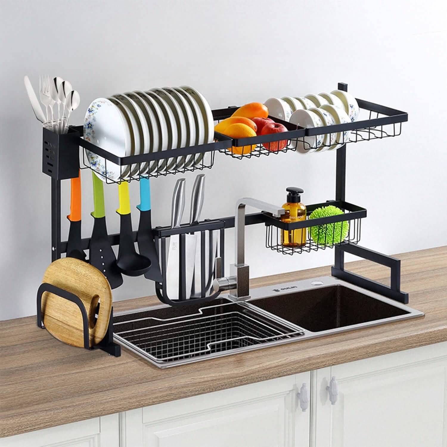 2-Tier Over the Sink Dish Drying Rack DailySale