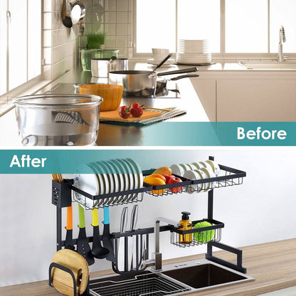 2-Tier Over the Sink Dish Drying Rack DailySale