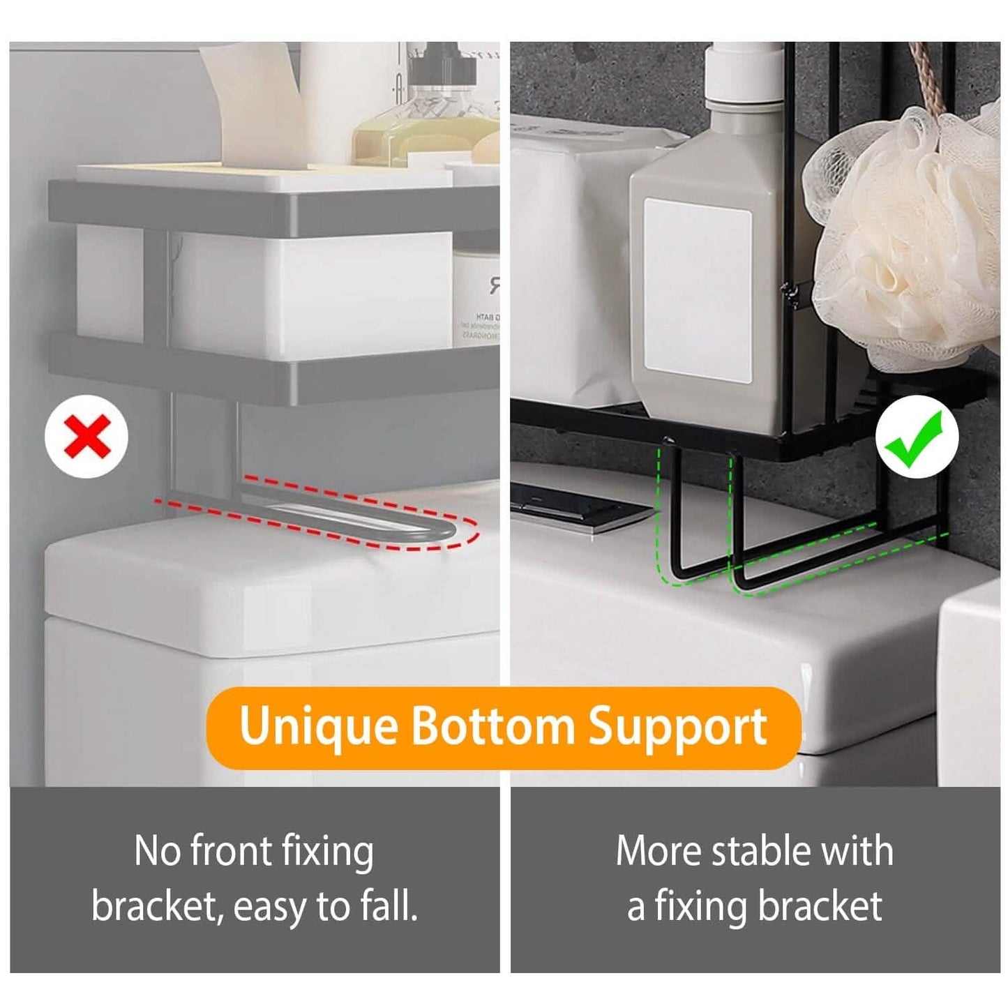 2-Tier Over the Toilet Storage Shelf Rack DailySale