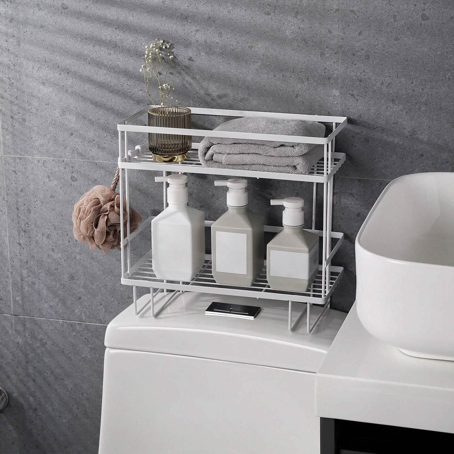 2-Tier Over the Toilet Storage Shelf Rack DailySale