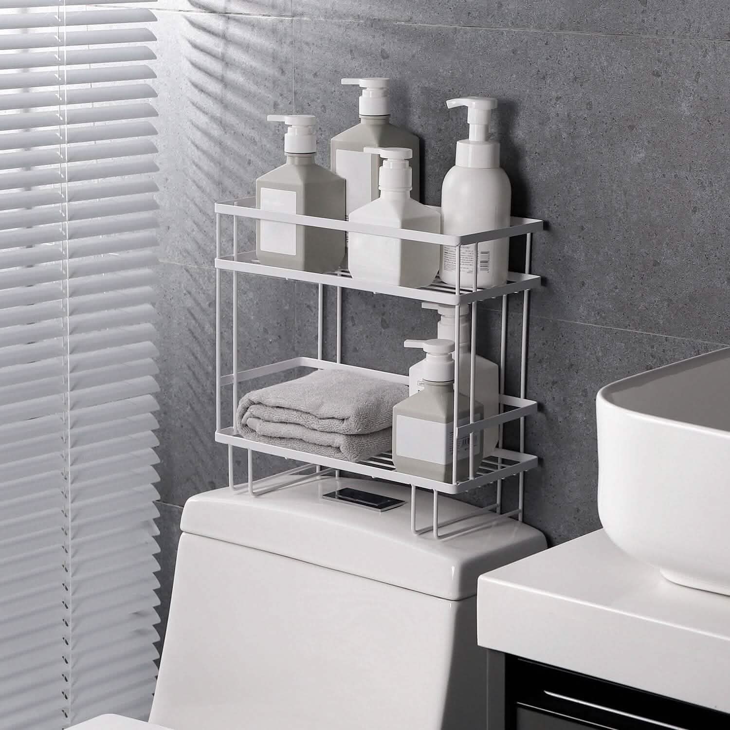 2-Tier Over the Toilet Storage Shelf Rack DailySale