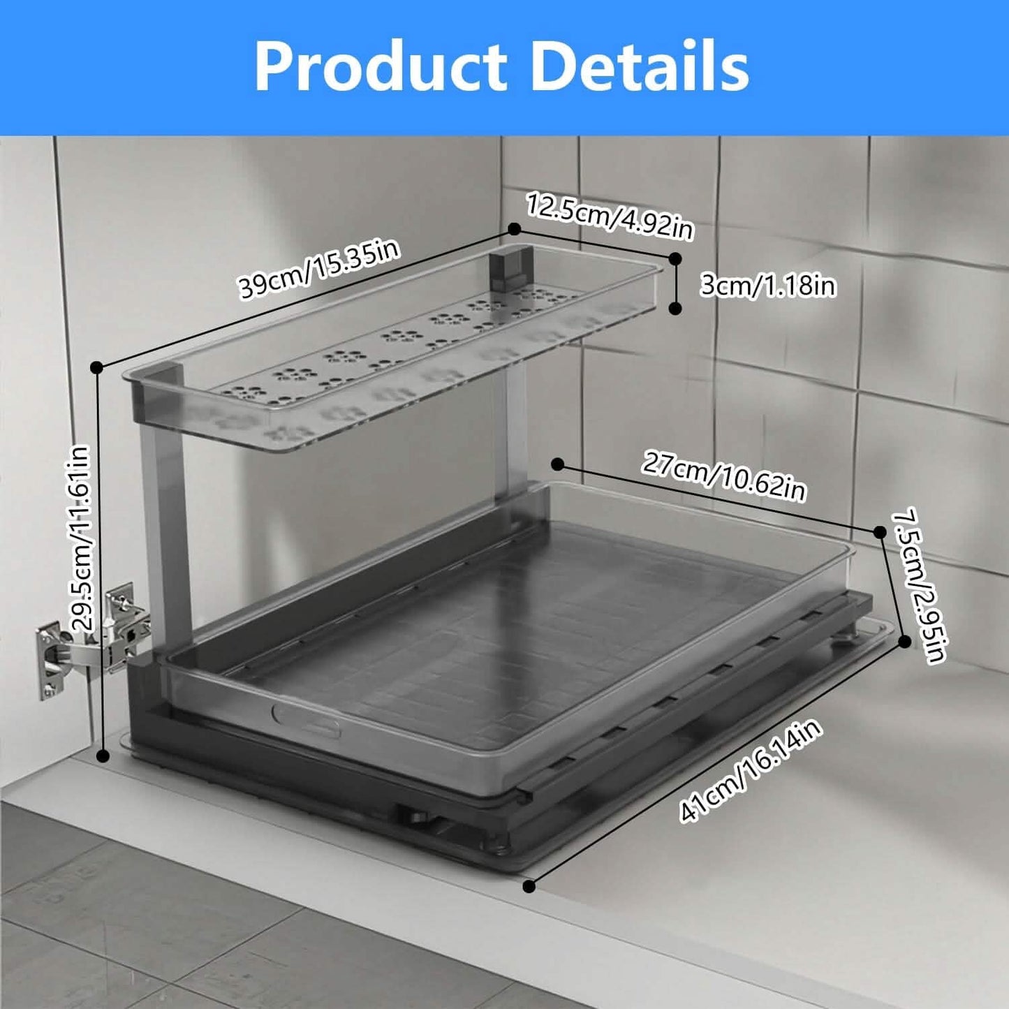 2-Tier Pull Out Under Sink Organizer DailySale