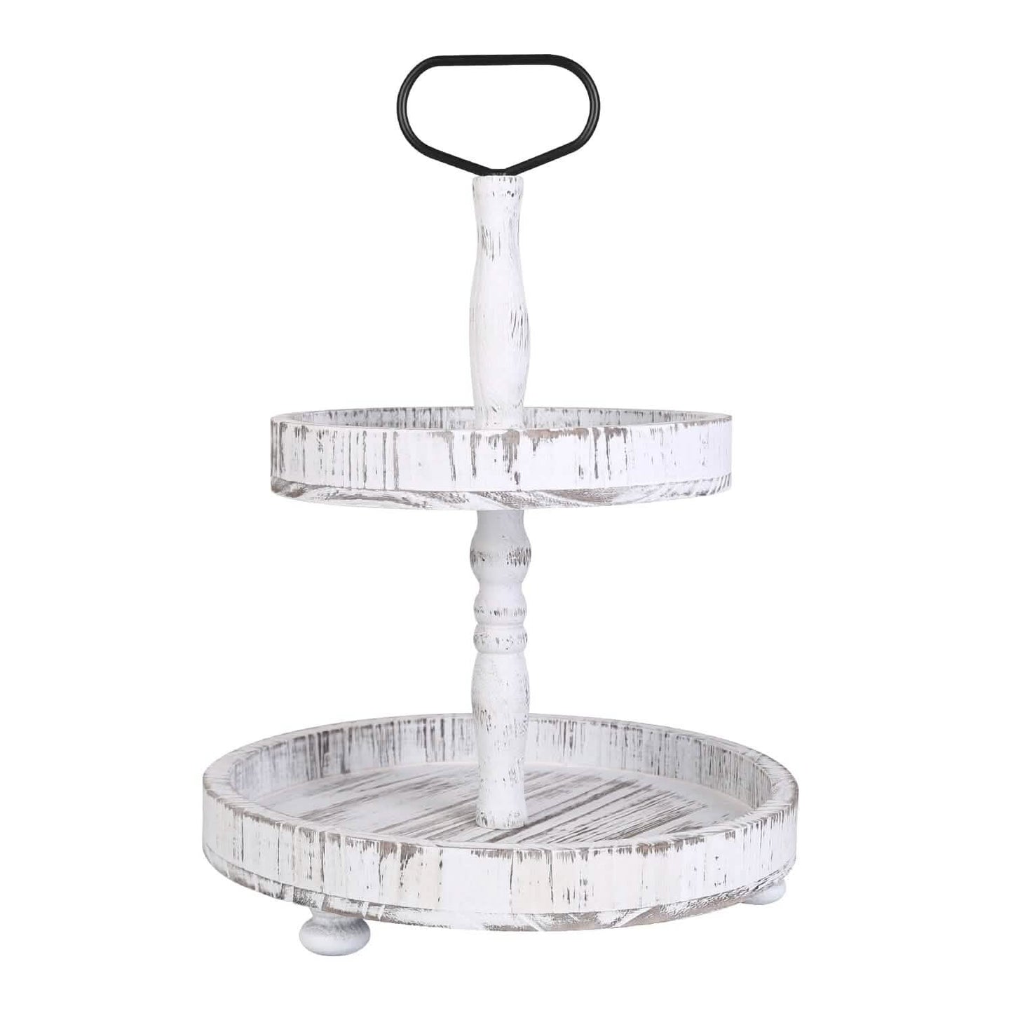 2-Tier Serving Tray Round Farmhouse Kitchen DailySale
