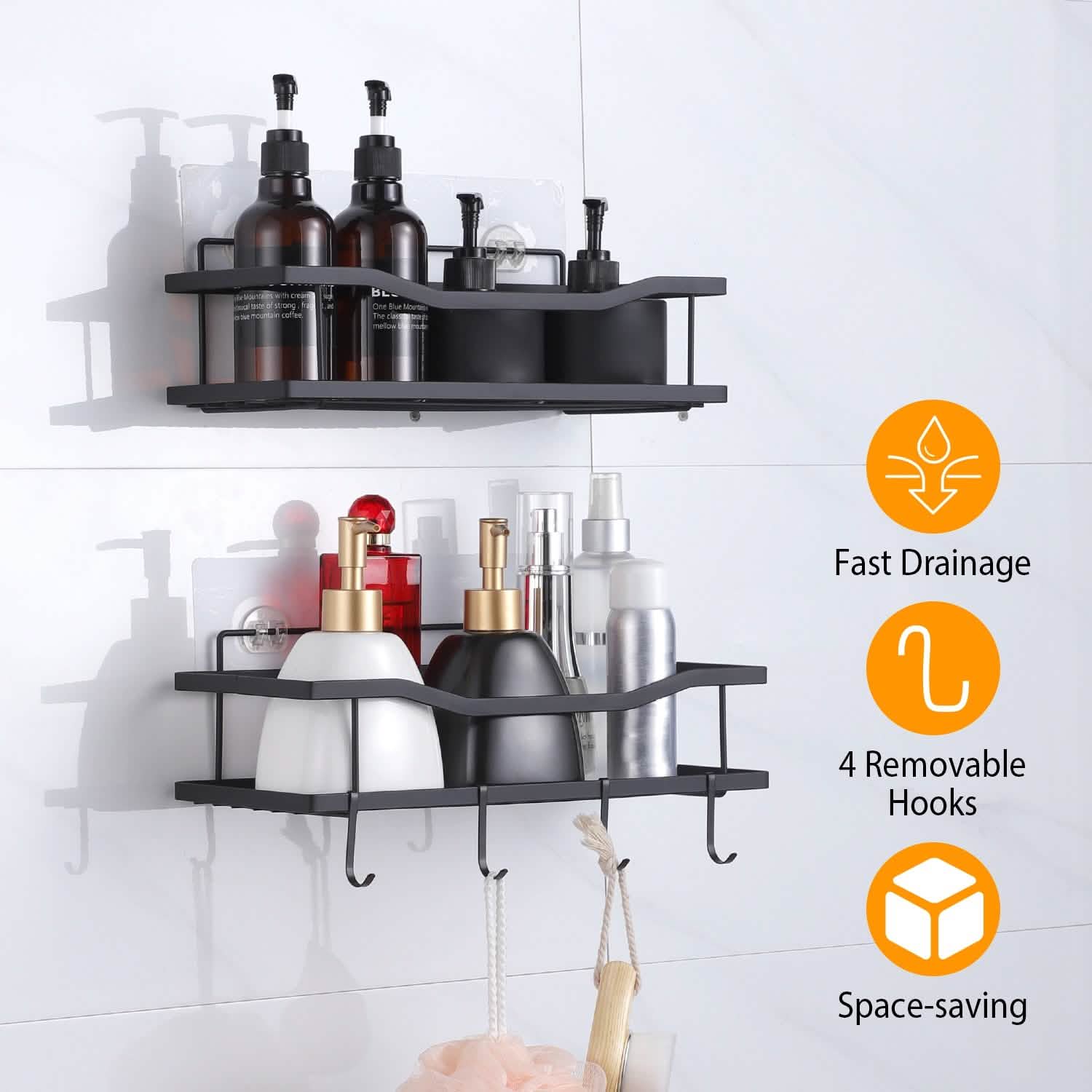 2-Tier Shower Caddy Shelf Holder DailySale