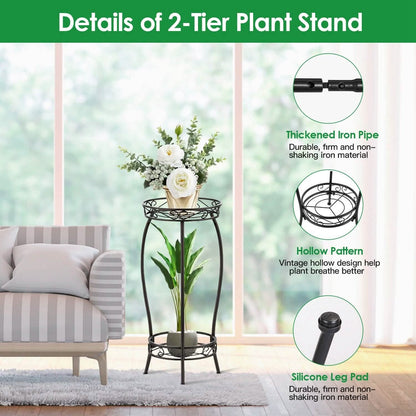 2-Tier Tall Plant Stand Rack Holder DailySale