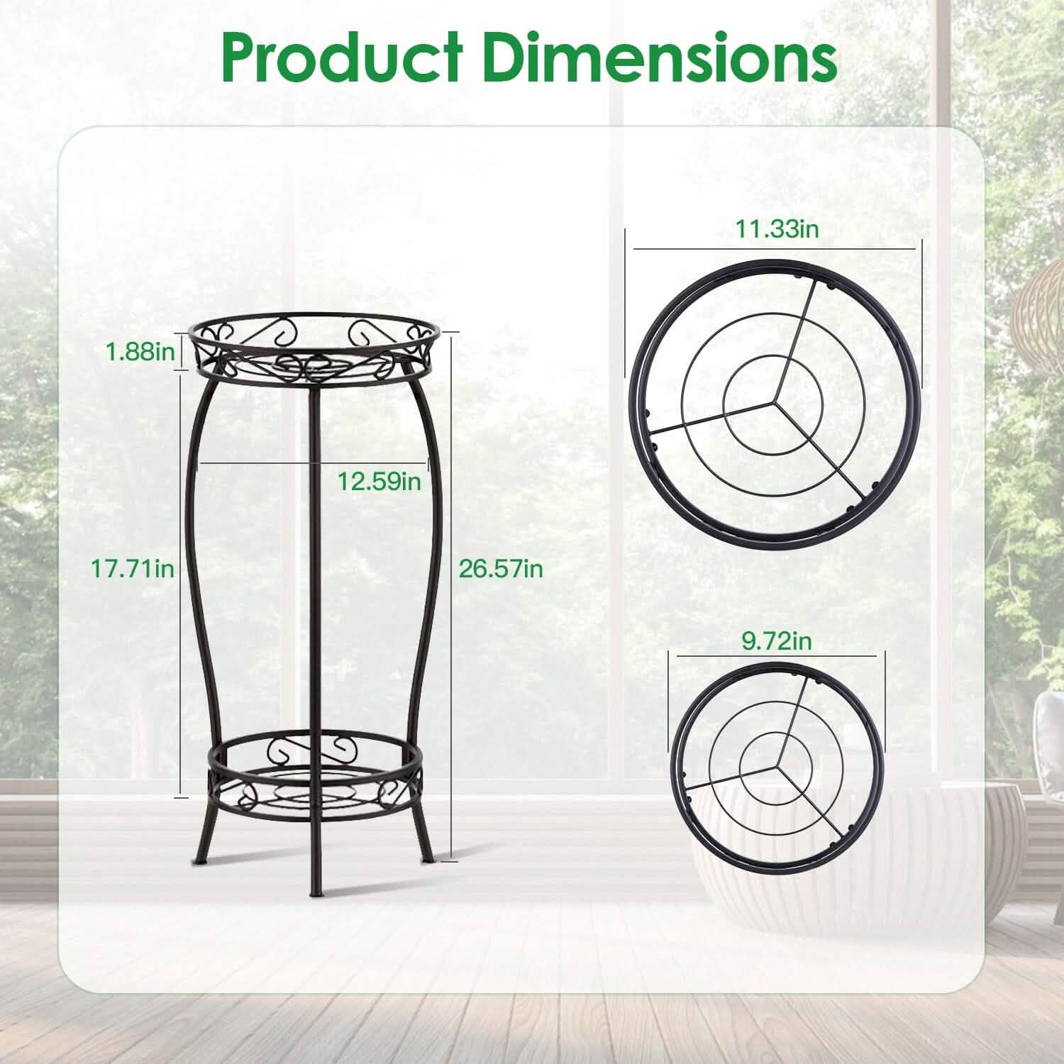 2-Tier Tall Plant Stand Rack Holder DailySale