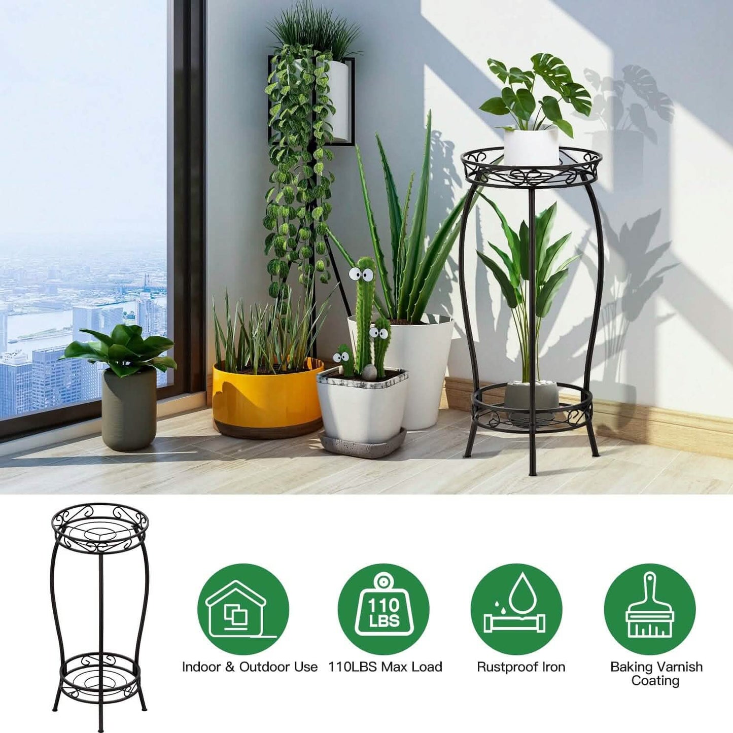 2-Tier Tall Plant Stand Rack Holder DailySale