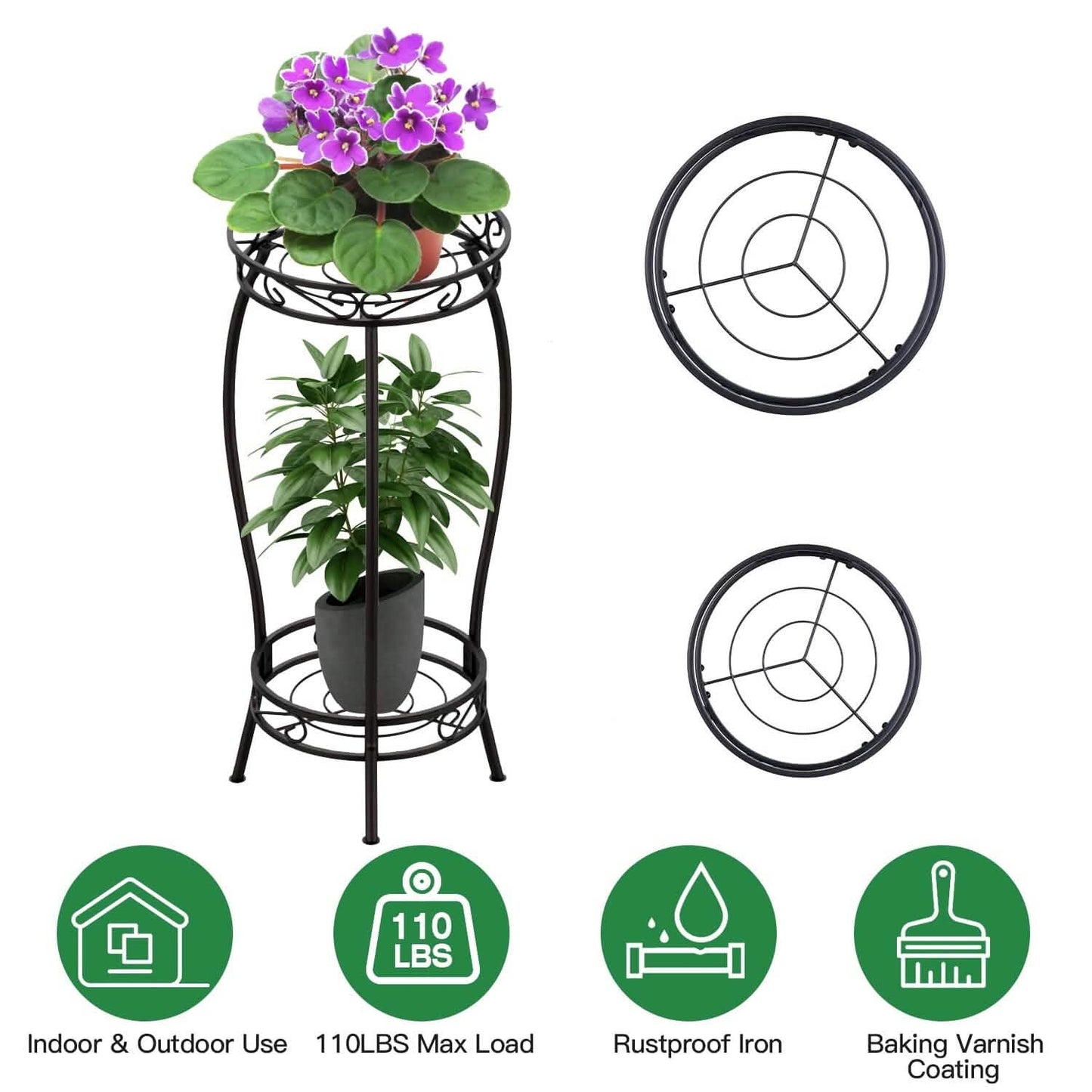 2-Tier Tall Plant Stand Rack Holder DailySale