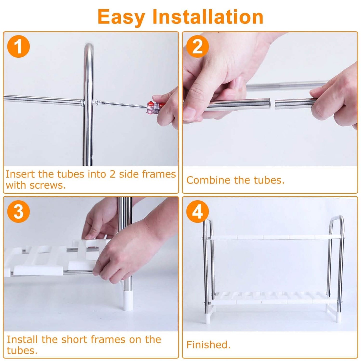 2-Tier Under Sink Organizer Retractable Kitchen Rack Holder DailySale