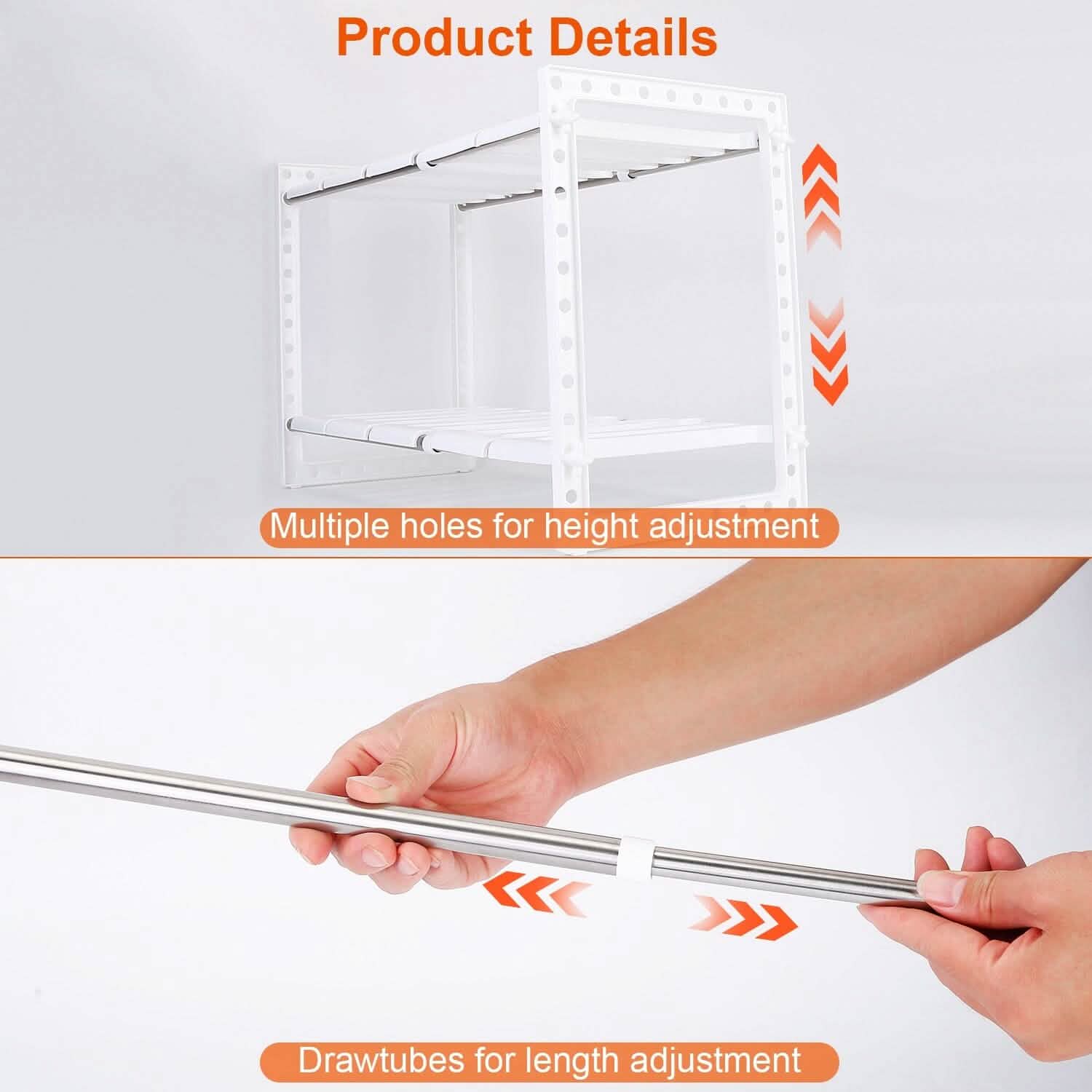 2-Tier Under Sink Organizer Retractable Space Saving Storage DailySale