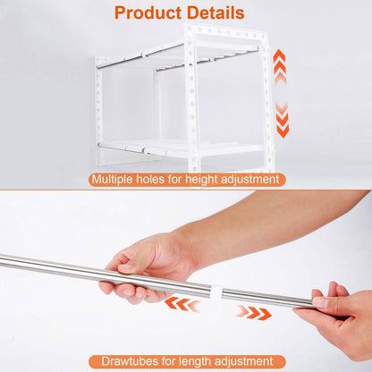 2-Tier Under Sink Organizer Retractable Space Saving Storage DailySale