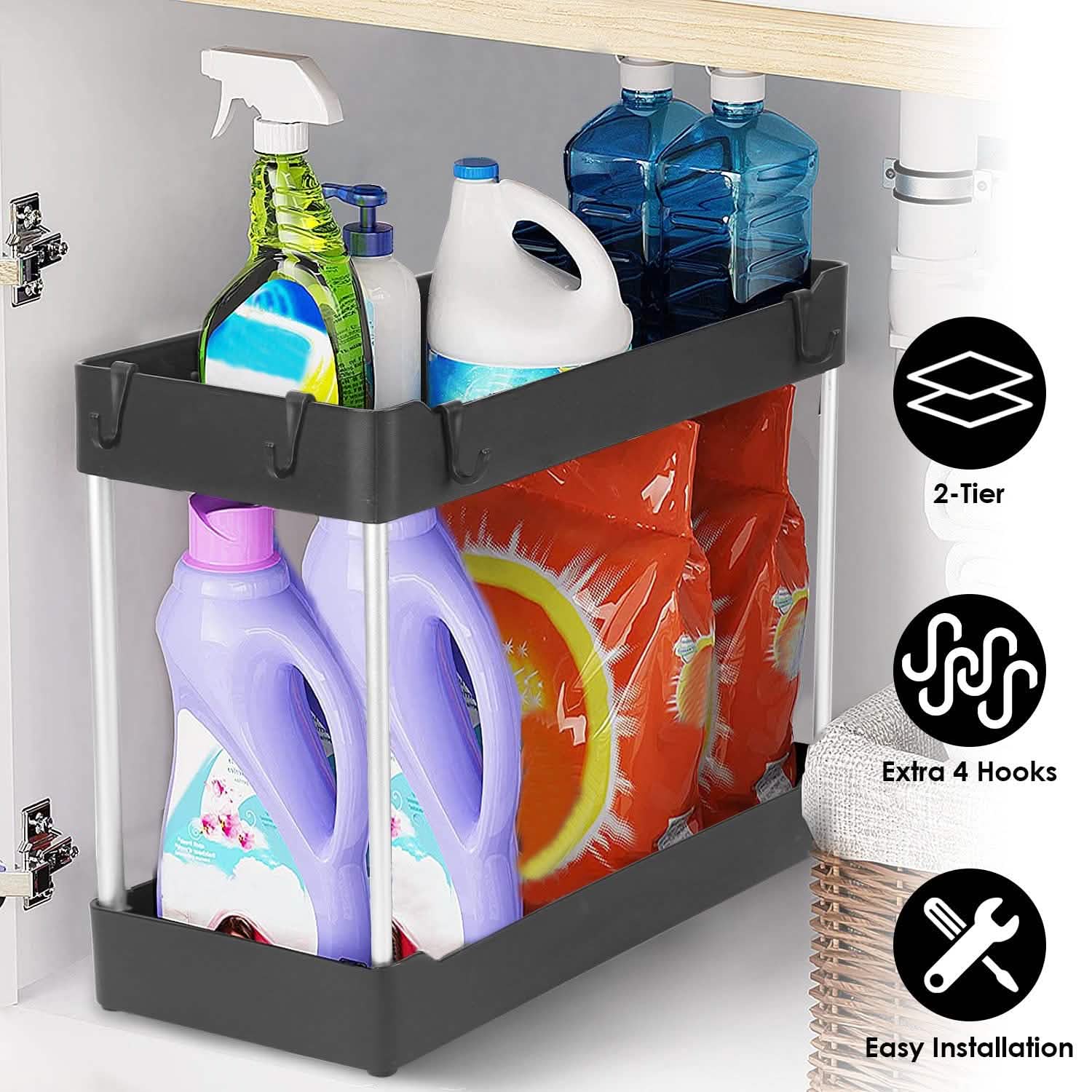 2-Tier Under Sink Shelf Organizer DailySale