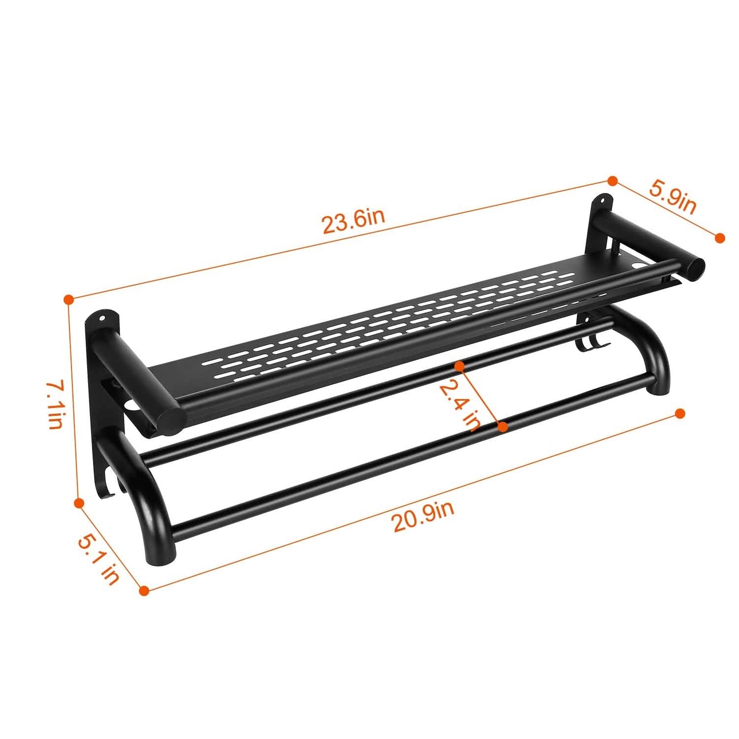 2-Tier Wall Mounted Towel Rack DailySale