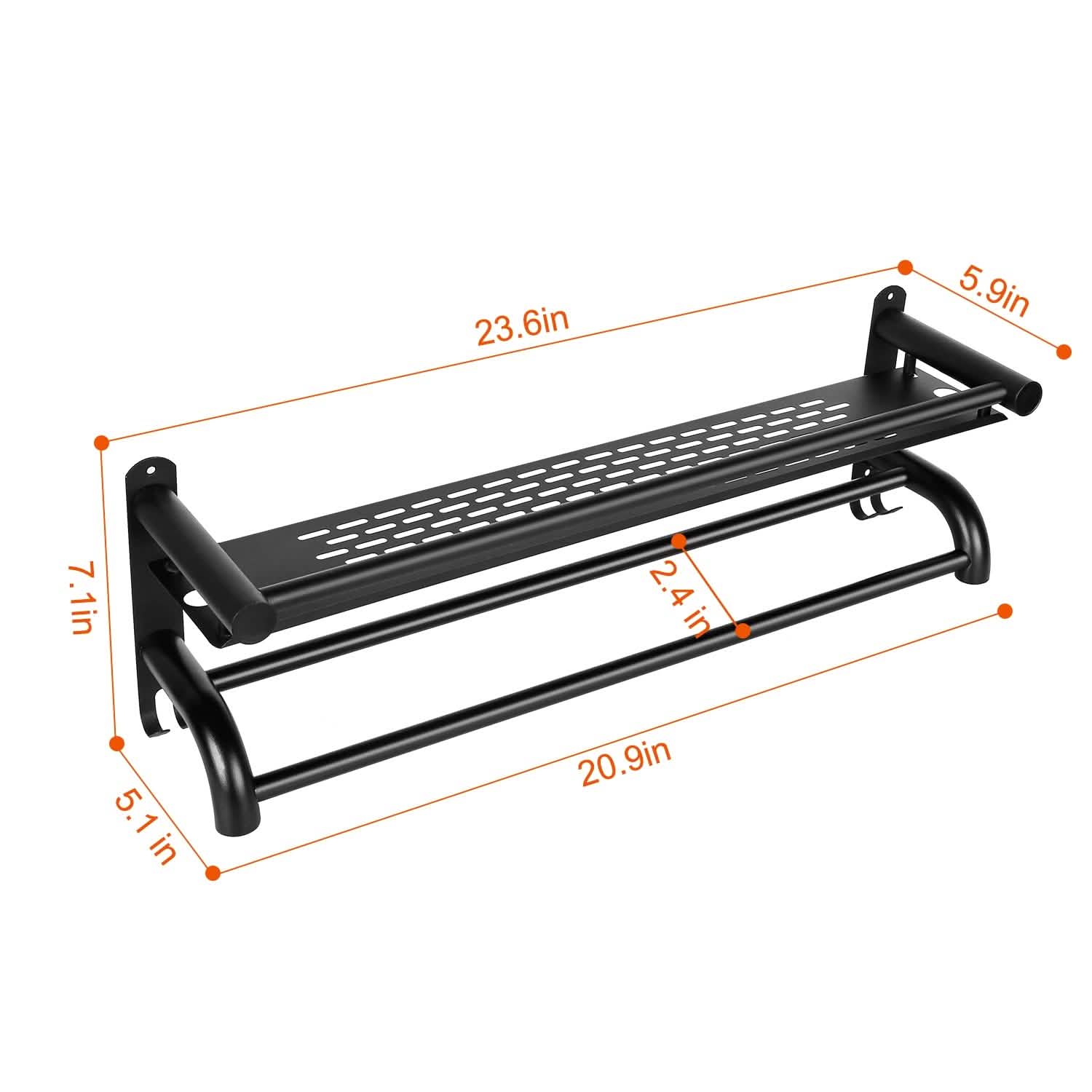 2-Tier Wall Mounted Towel Rack DailySale
