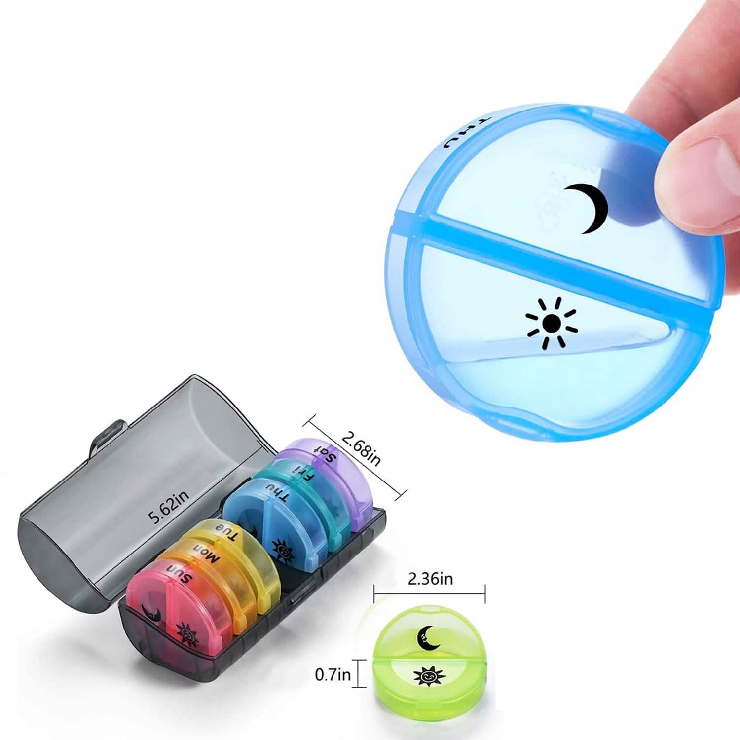 2 Times A Day Weekly Pill Organizer DailySale