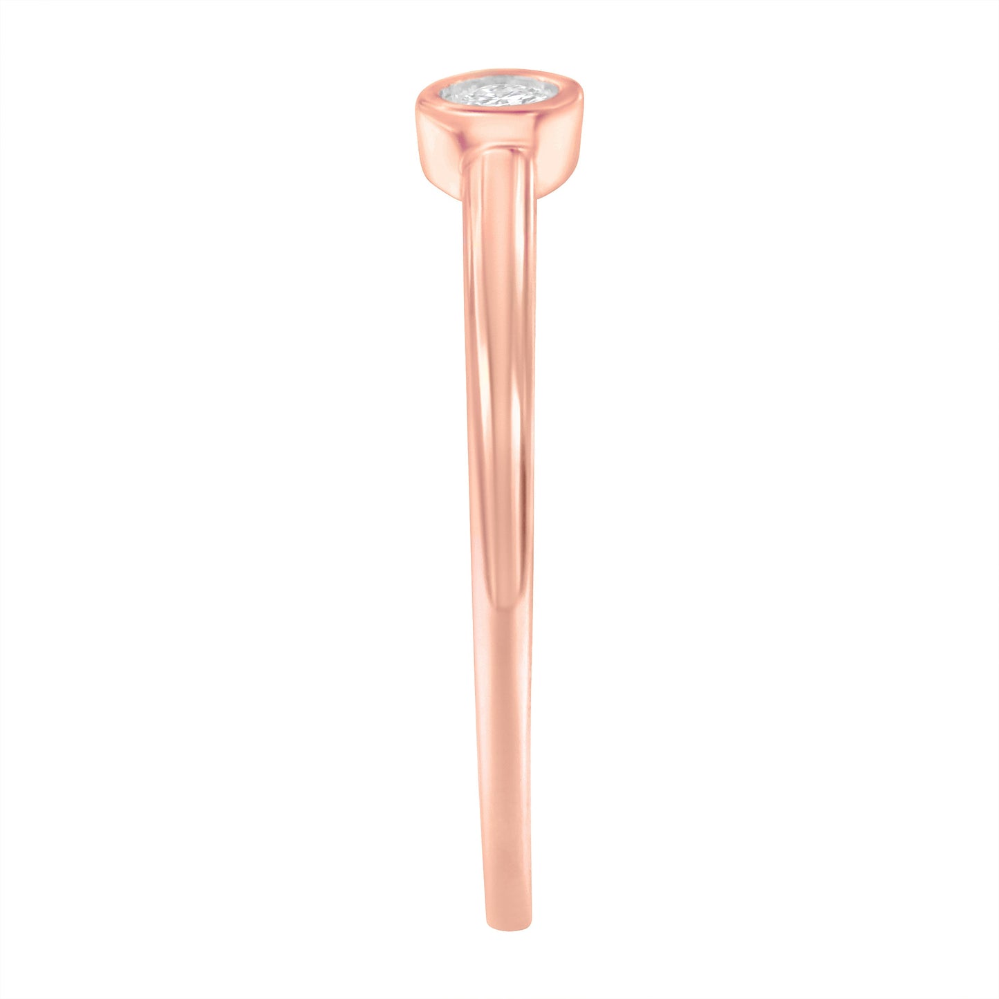 14K Rose Gold Plated .925 Sterling Silver Miracle Set Diamond Ring (1/20 Cttw, J-K Color, I1-I2 Clarity) - Size 6 Bids.com