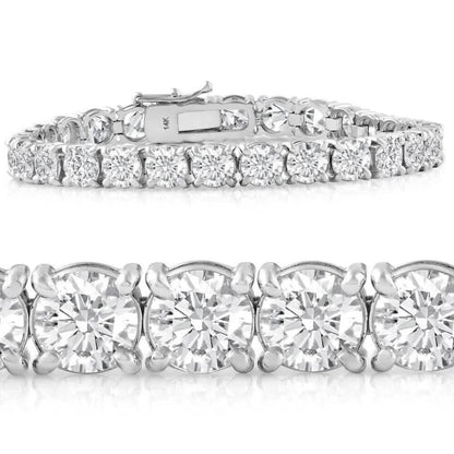 20 Ct Lab Grown Diamond Tennis Bracelet 14k White Gold 7" DailySale