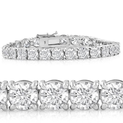 20 Ct Simulated Diamond Tennis Bracelet 14k White Gold 7" DailySale