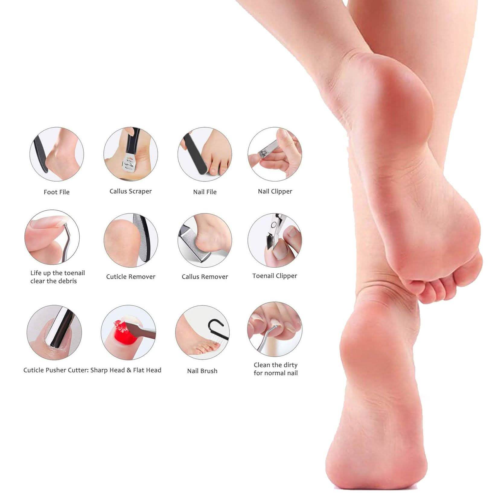 20-in-1 Professional Pedicure Kit, Foot Care File Set for Callus and Dead Skin Remover DailySale
