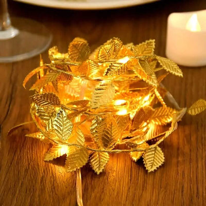 20 LED Golden Leaf Fairy Lights DailySale