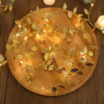 20 LED Golden Leaf Fairy Lights DailySale