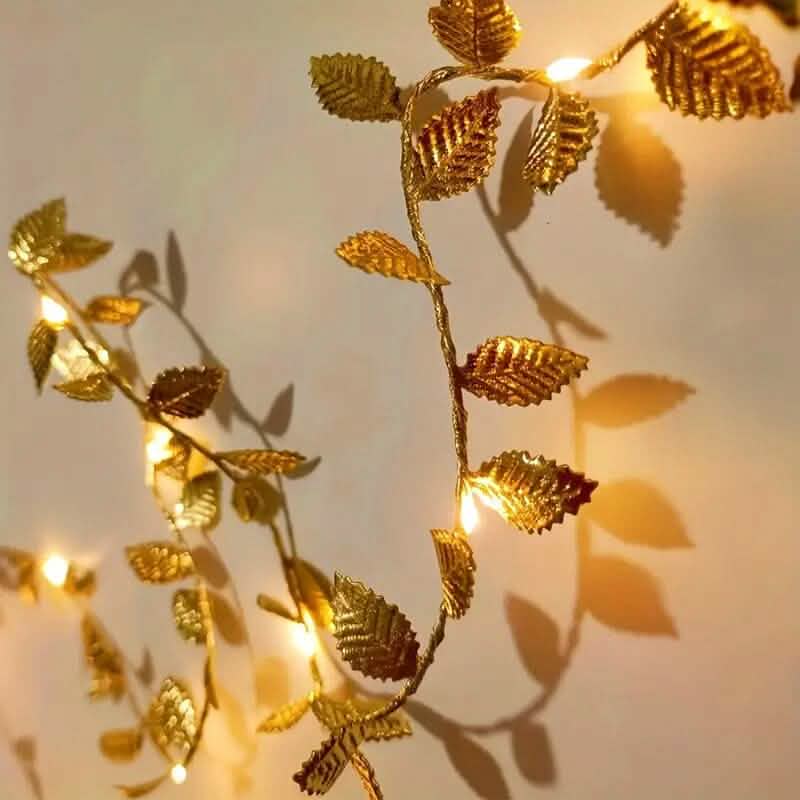 20 LED Golden Leaf Fairy Lights DailySale