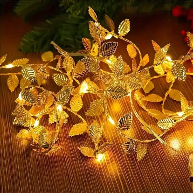 20 LED Golden Leaf Fairy Lights DailySale
