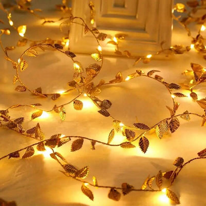 20 LED Golden Leaf Fairy Lights DailySale