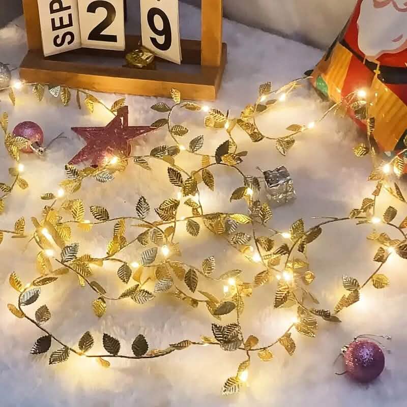 20 LED Golden Leaf Fairy Lights DailySale