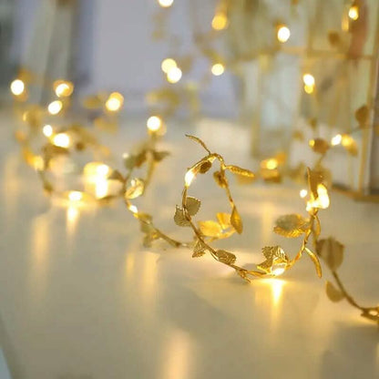 20 LED Golden Leaf Fairy Lights DailySale