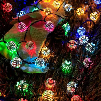 20 LED Moroccan Ball Solar String Lights DailySale