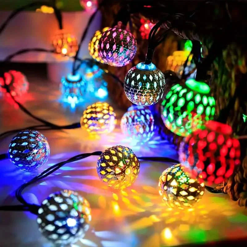 20 LED Moroccan Ball Solar String Lights DailySale