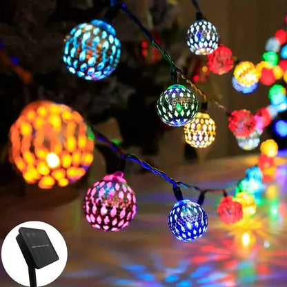 20 LED Moroccan Ball Solar String Lights DailySale