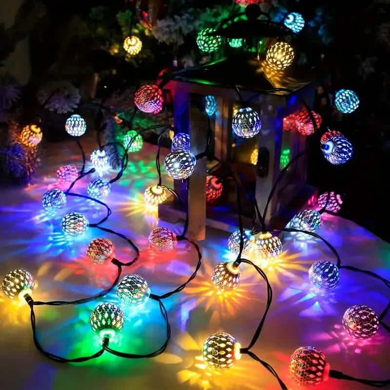 20 LED Moroccan Ball Solar String Lights DailySale