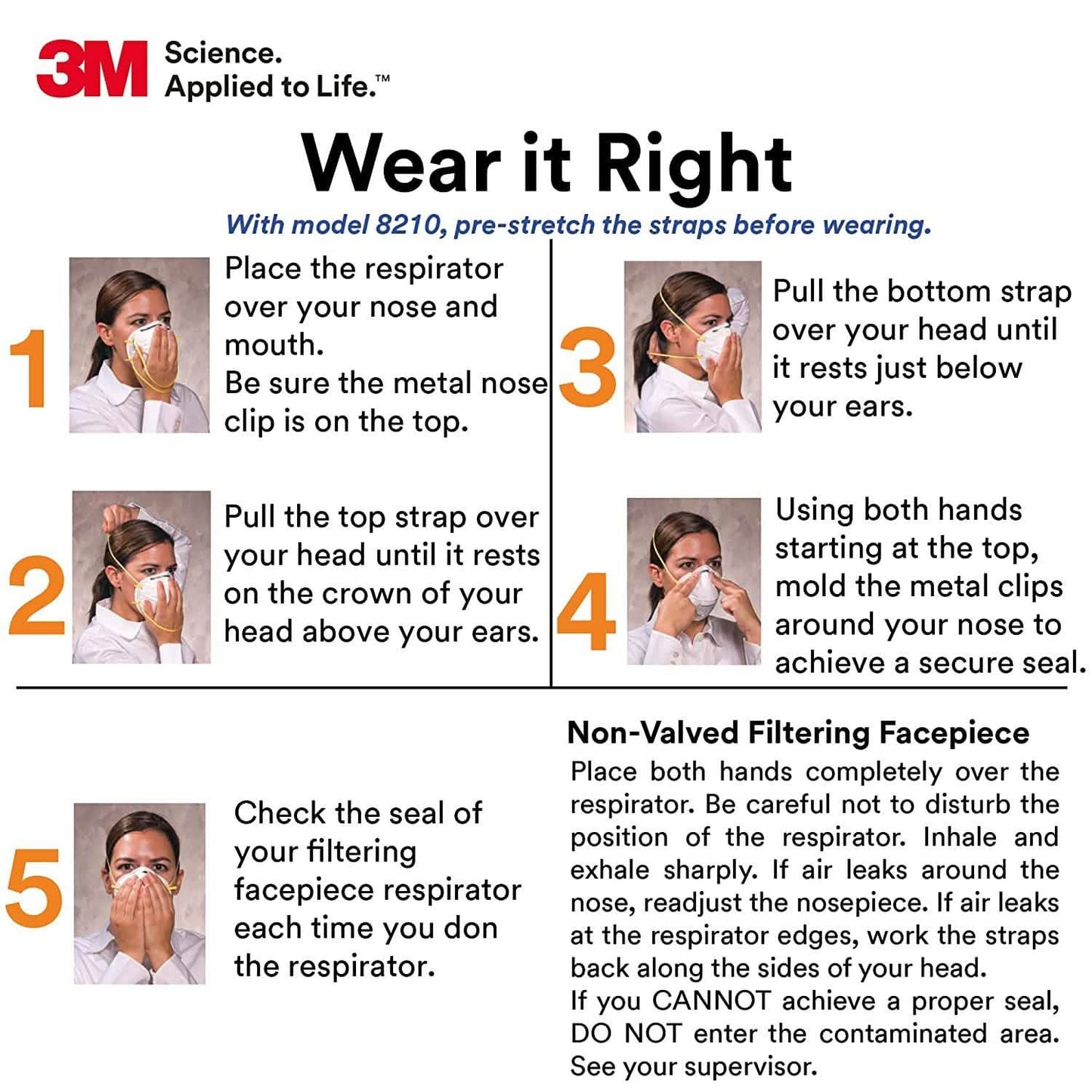 20-Pack: 3M Personal Protective Equipment 8210 Particulate Respirator DailySale