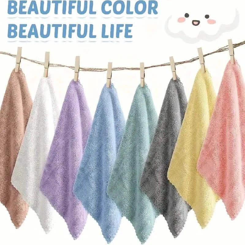 20-Pack: Polyester Hand Towels, 200gsm Knit Fabric, Soft Absorbent Square Bath Towels DailySale