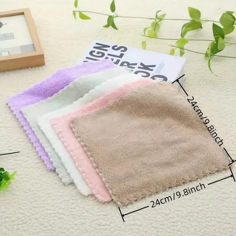 20-Pack: Polyester Hand Towels, 200gsm Knit Fabric, Soft Absorbent Square Bath Towels DailySale
