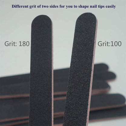 20-Pack: Professional Double Sided 100/180 Grit Nail Files DailySale