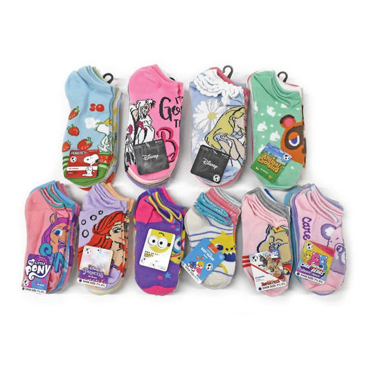 20-Pair: Licensed Assorted Kids' No-Show Socks DailySale