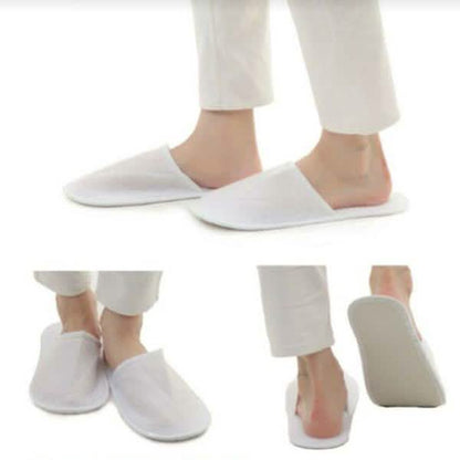 20-Pairs: Spa Hotel Guest Soft Slippers Closed Toe Disposable Travel Slipper DailySale