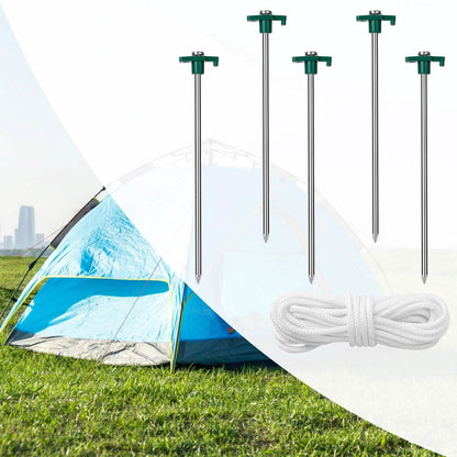 20-Piece: 9.8-Inch Tent Pegs Ropes Set DailySale