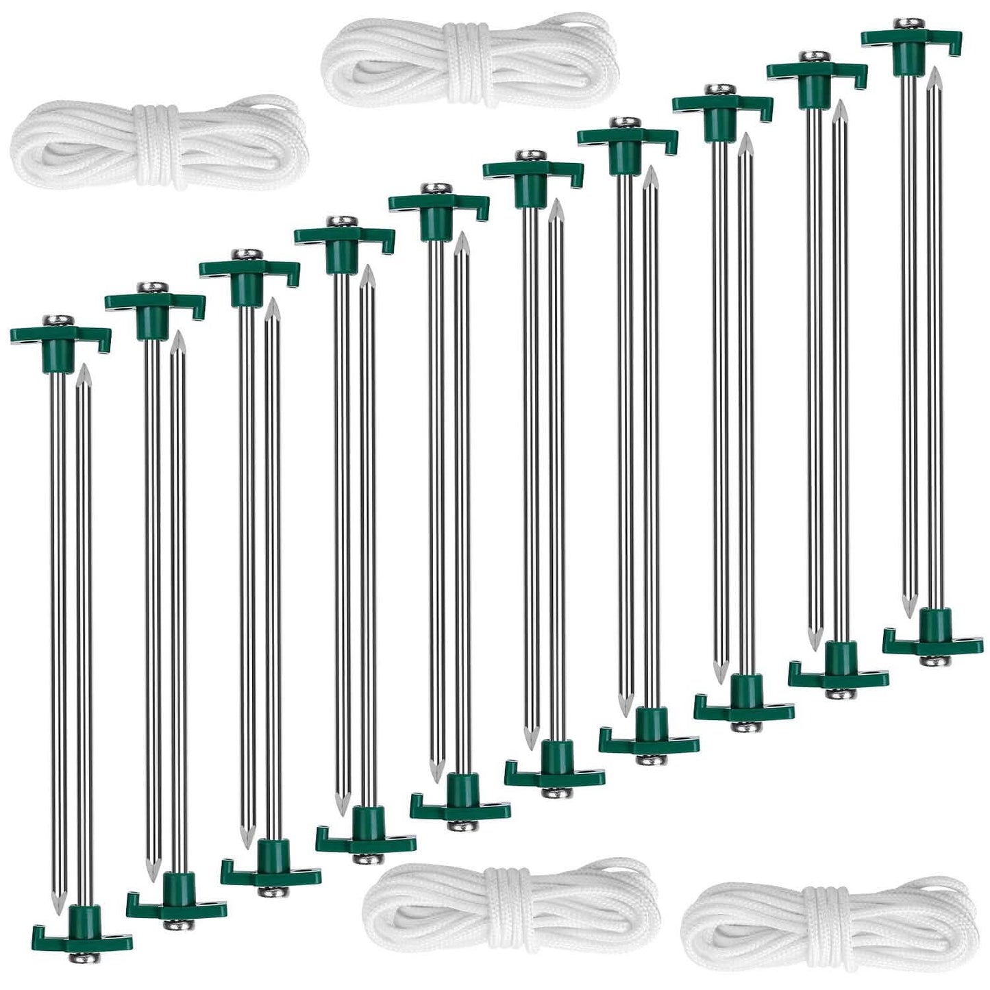20-Piece: 9.8-Inch Tent Pegs Ropes Set DailySale
